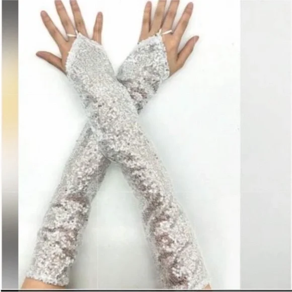 Holiday Silver Sequin 2 PC Bra & Thong Lingerie Bikini Set - Picture 9 of 14